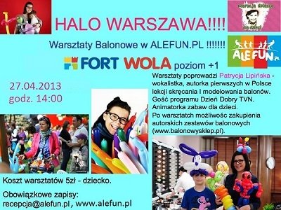 Warsztaty Balonowe w Ale Fun