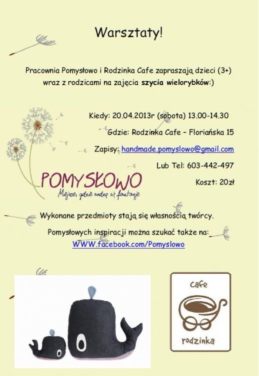 Warsztaty z Pracownią POMYSŁOWO