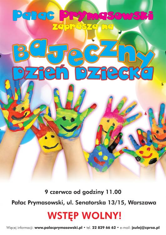 Bajeczny Dzień Dziecka w Pałacu Prymasowskim 9 czerwca, od godz. 11.00