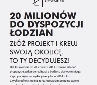 Budżet Obywatelski – zmieniajmy Łódź!