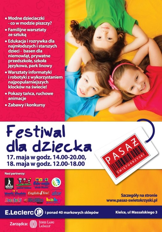 Festiwal dla dziecka w Pasażu  Świętokrzyskim – Kielce