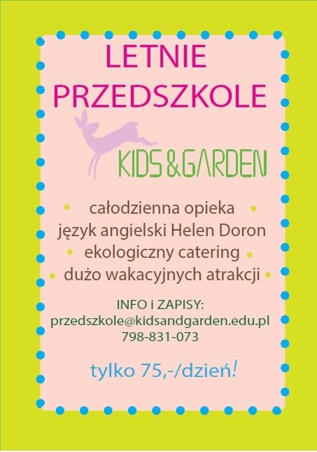 Letnie przedszkole Kids and Garden