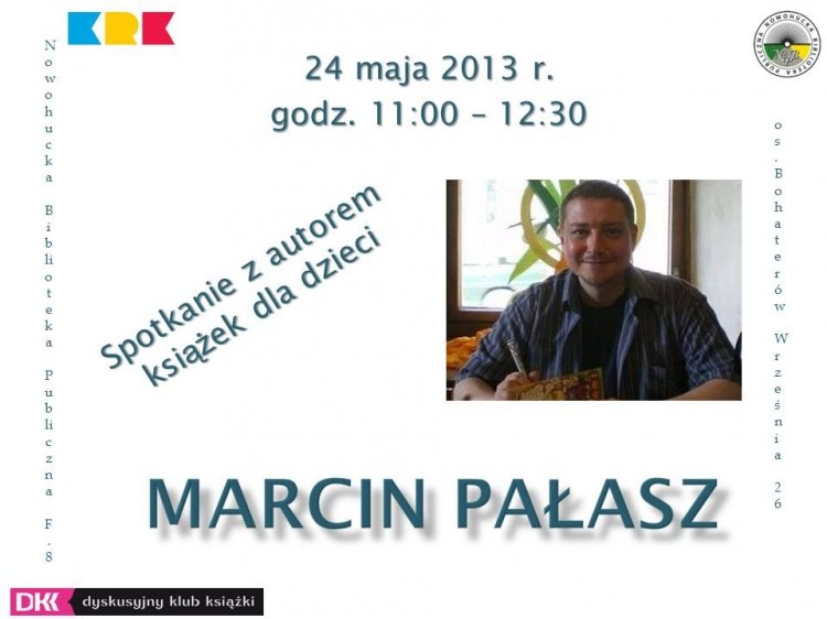 Spotkanie autorskie z Marcinem Pałaszem