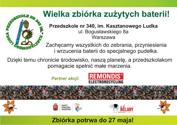 Wielka zbiórka zużytych baterii.