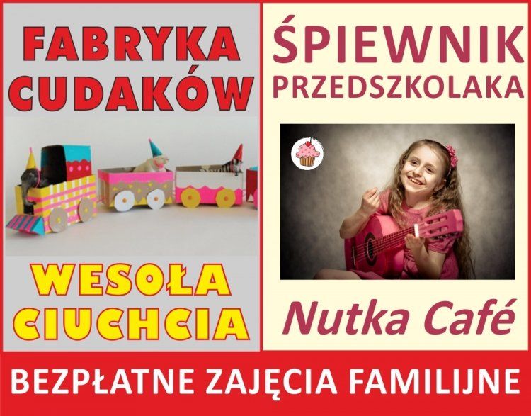 bezpłatne zajęcia familijne w każdą sobotę w Nutka Café