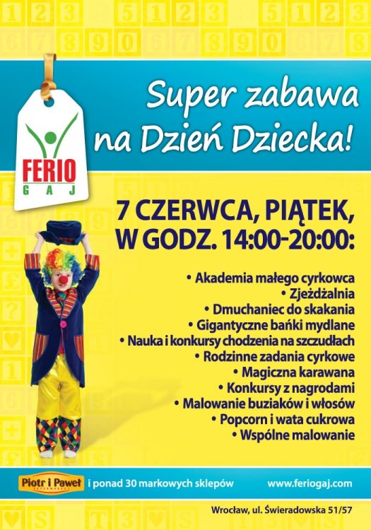Dzień Dziecka w  FERIO GAJ we Wrocławiu!