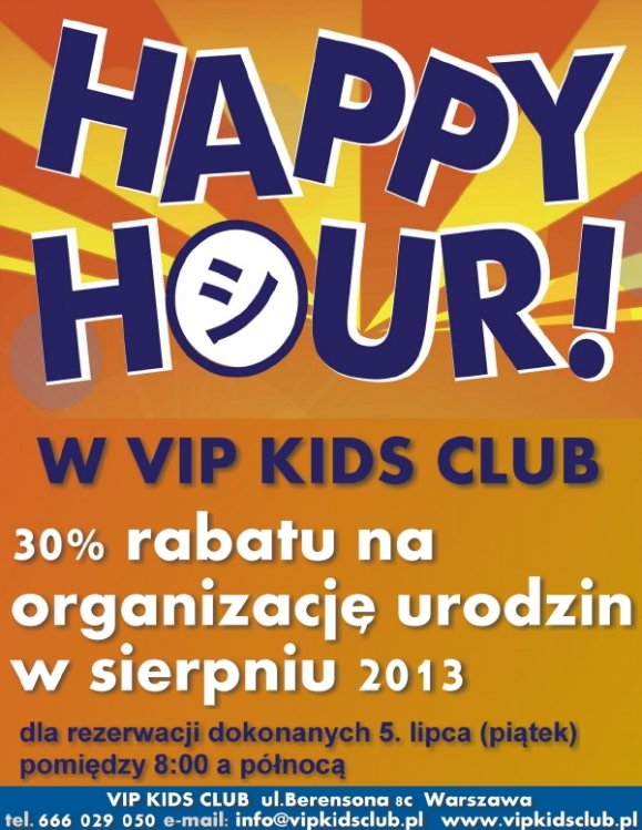 Happy hours w VIP Kids Club