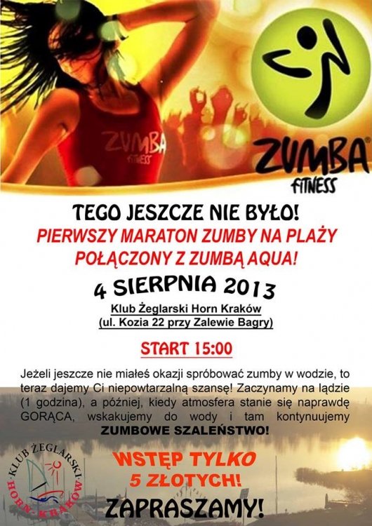 AQUA ZUMBA na plaży – Zalew Bagry