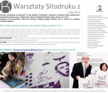 Bezpłatne warszaty sitodruku z Agą Brwi w Kuratorium