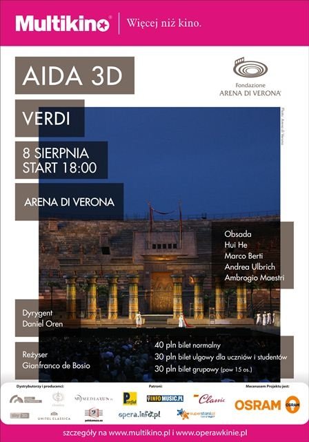 Aida w 3D z Arena di Verona tylko w Multikinie!