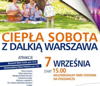 Ciepła Sobota z Dalkią Warszawa 7 września 2013r koncert Reni Jusis i piknik rodzinny