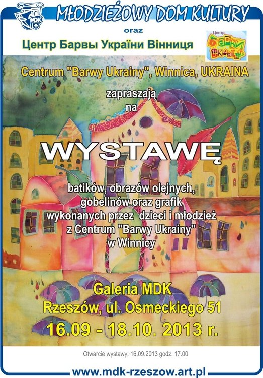 Wystawa prac plastycznych z Winnicy (Ukraina) – Rzeszów