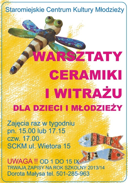 Zajęcia w Pracowni ceramiki i witrażu