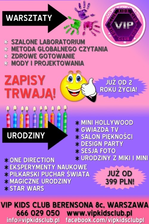 Zapisy na zajęcia w VIP Kids Club