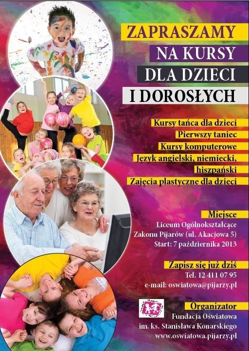 kursy dla dzieci, młodzieży i osób dorosłych