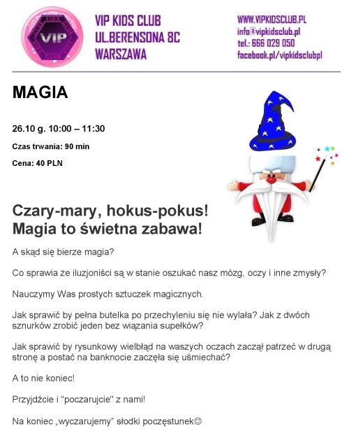 Magia w VIP Kids Club