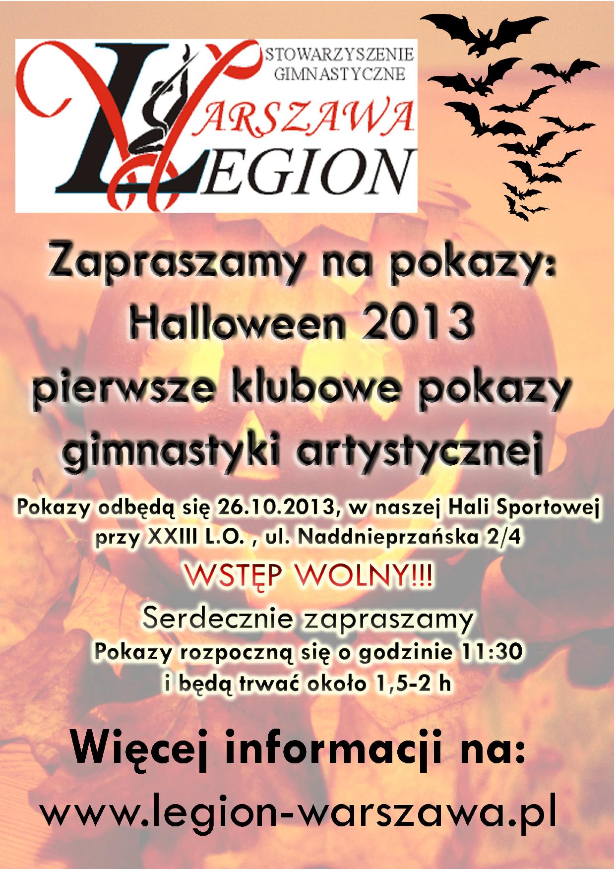 Pierwsze klubowe pokazy gimnastyki artystycznej Halloween 2013