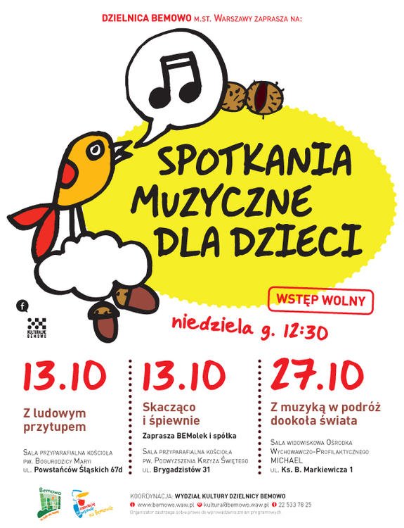 Spotkania Muzyczne dla Dzieci – Skacząco i śpiewnie