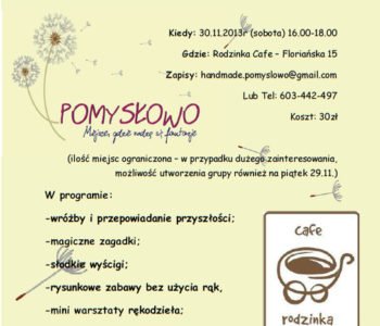 Andrzejki z Pracownią Pomysłowo i Rodzinka Cafe