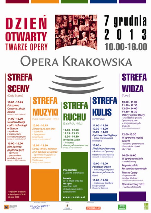 Dzień Otwarty Opery Krakowskiej TWARZE OPERY