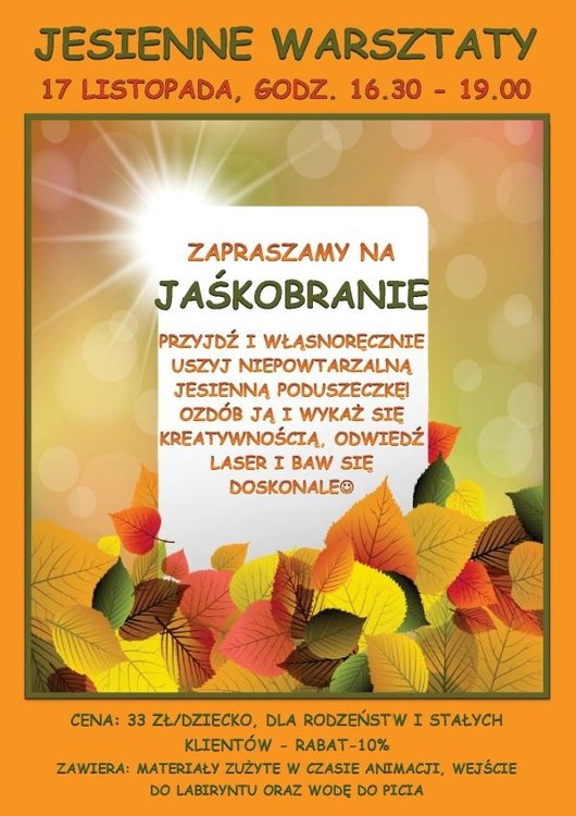 Jesienne warsztaty – jaśkobranie