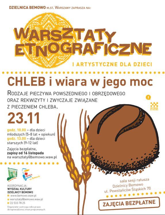 Warsztaty etnograficzne i artystyczne dla dzieci – Chleb i wiara w jego moc