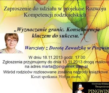 Warsztaty z Dorotą Zawadzką w Pingwinku