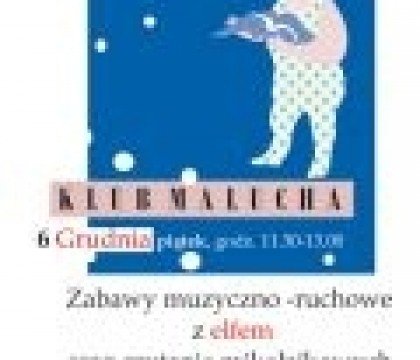 Zabawy muzyczno – ruchowe z elfem w Klubie Malucha w Bibliotece nr 10