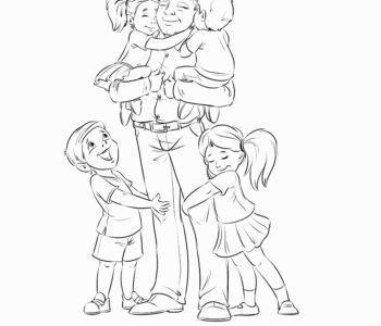 Tata z dziećmi