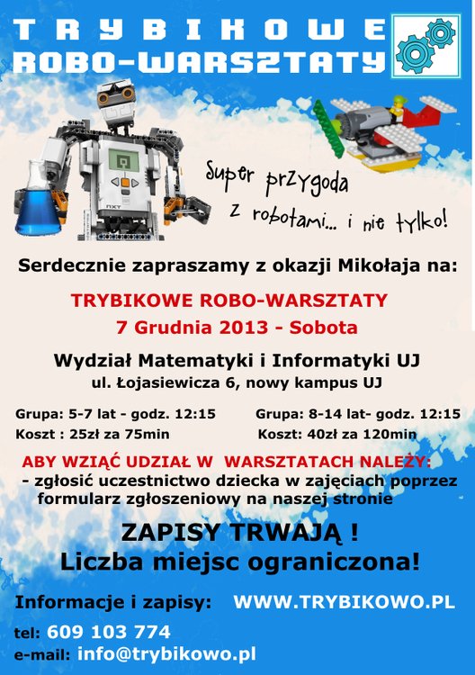 Trybikowe Robo – warsztaty!