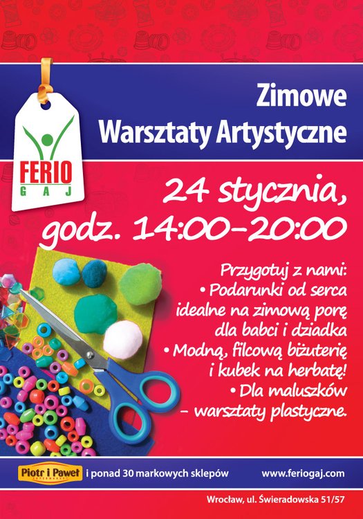 Artystyczne warsztaty dla dzieci w FERIO Gaj!