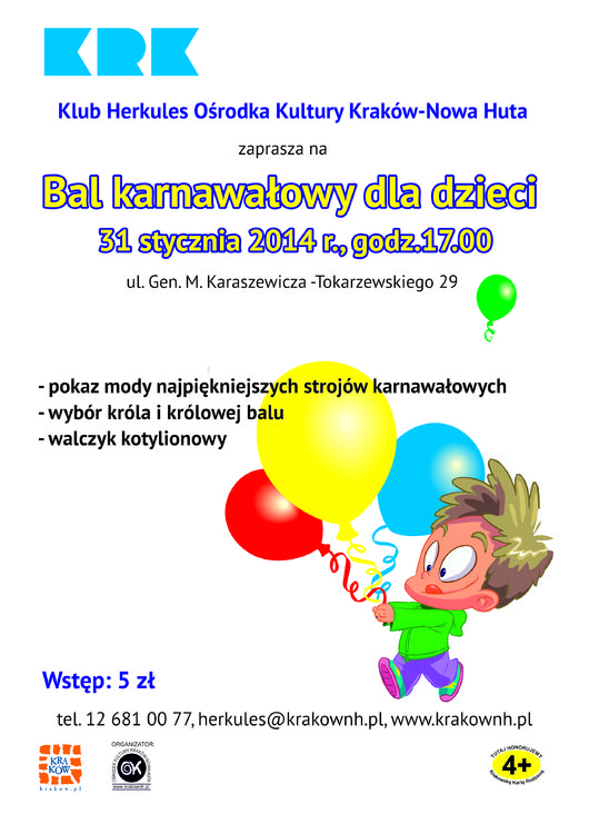 Bal karnawałowy dla dzieci