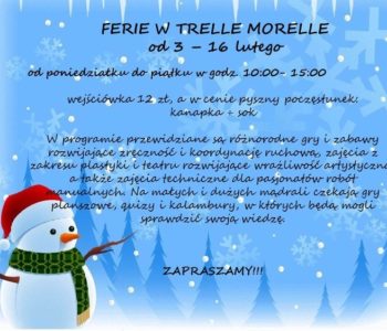 Ferie Zimowe dla Dzieci i Młodzieży w Kafe Trelle Morelle