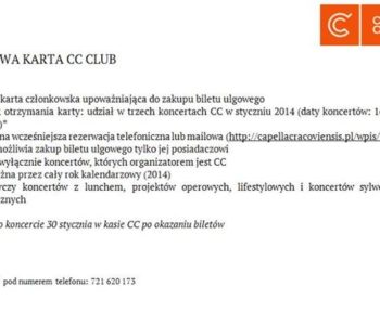 Granatowa karta CC Club