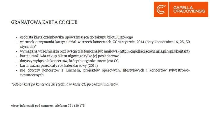 Granatowa karta CC Club