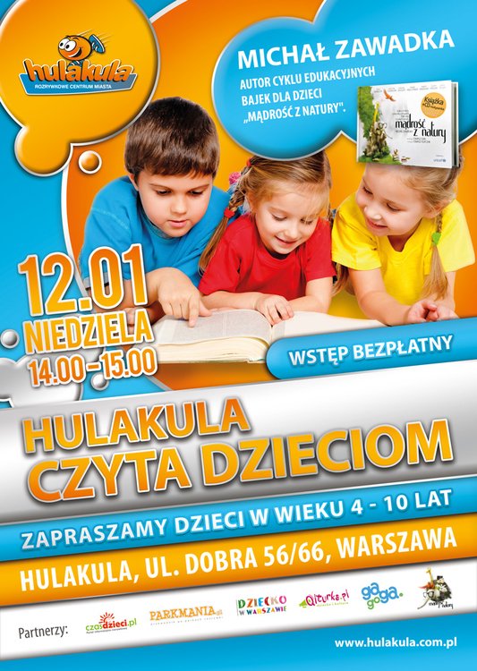 Hulakula czyta dzieciom