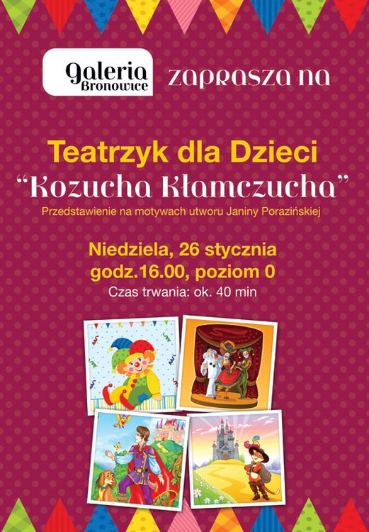 Kozucha Kłamczucha – przedstawienie dla dzieci w Galerii Bronowice