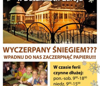 Niespodzianki, rabaty – Ferie z Muzeum Papiernictwa. Duszniki Zdrój