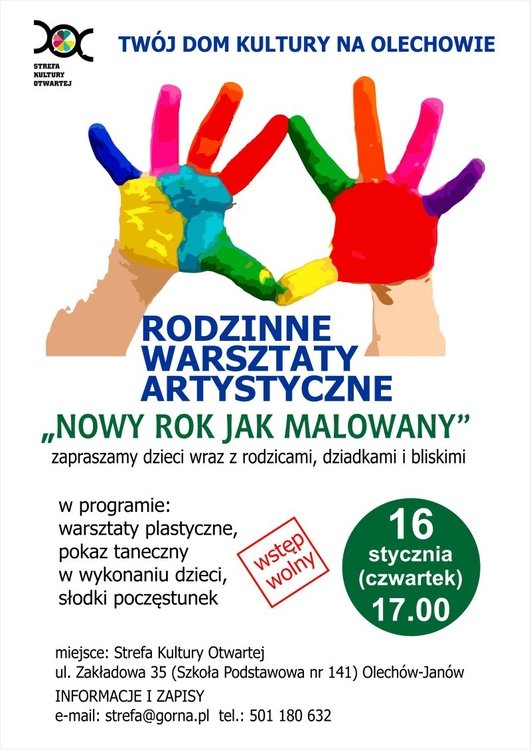 Nowy rok jak malowany – bezpłatne warsztaty rodzinne