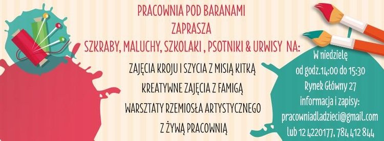 Wydarzenia w Pracowni pod Baranami dla Dzieci