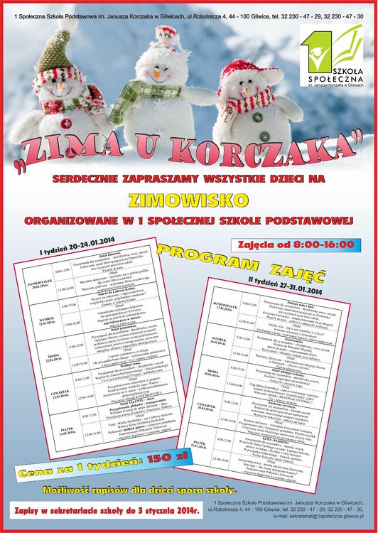 ZIMA U KORCZAKA 1 Społeczna Szkoła im. Janusza Korczaka