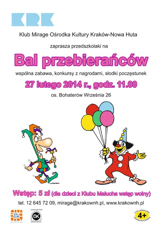 Bal przebierańców dla przedszkolaków