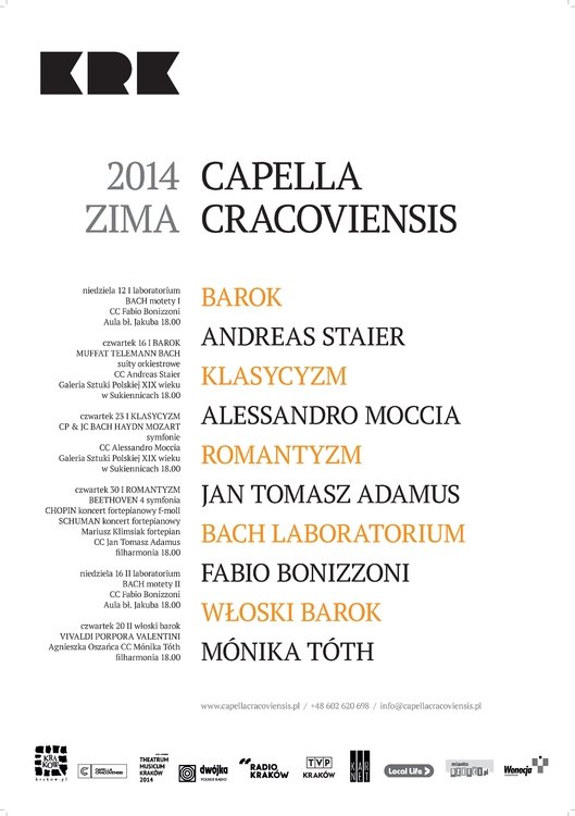 Kalendarz koncertowy Capella Cracoviensis