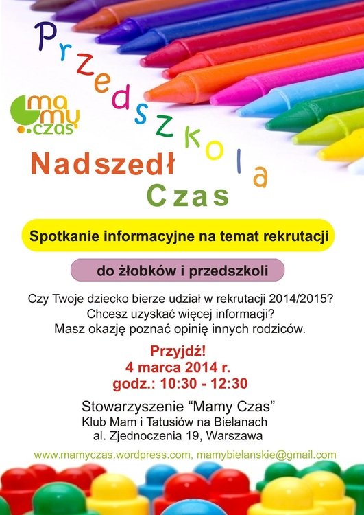 Przedszkola Nadszedł Czas