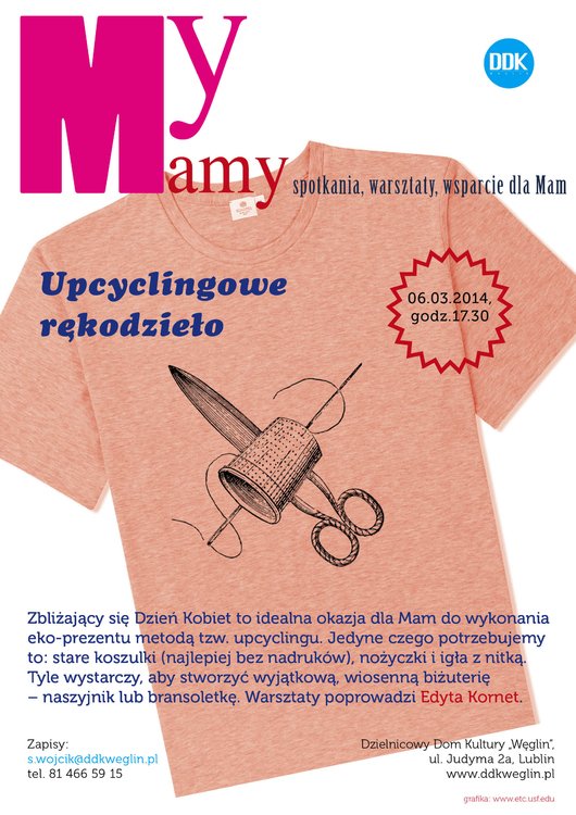 Upcyclingowe rękodzieło – warsztaty z Cyklu My Mamy. Lublin