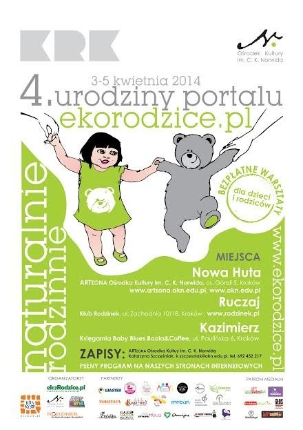 Bezpłatne warsztaty NATURALNIE RODZINNIE na 4 urodziny portalu Ekorodzice.pl!
