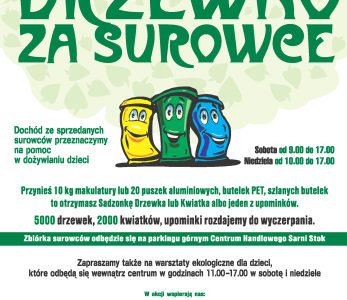 Drzewko za Surowce w CH Sarni Stok Bielsko-Biała