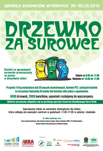 Drzewko za Surowce w CH Sarni Stok Bielsko-Biała