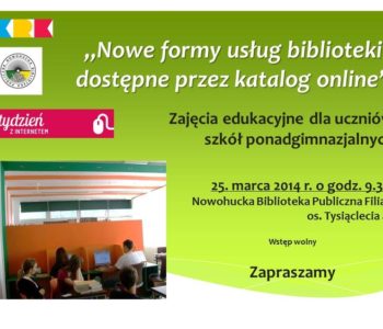 Tydzień z Internetem w Nowohuckiej Bibliotece Publicznej