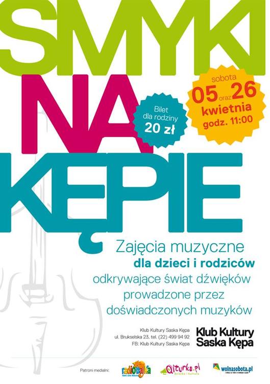 Smyki na Kępie – muzyczne spotkania dla dzieci i rodziców w Klubie Kultury Saska Kępa